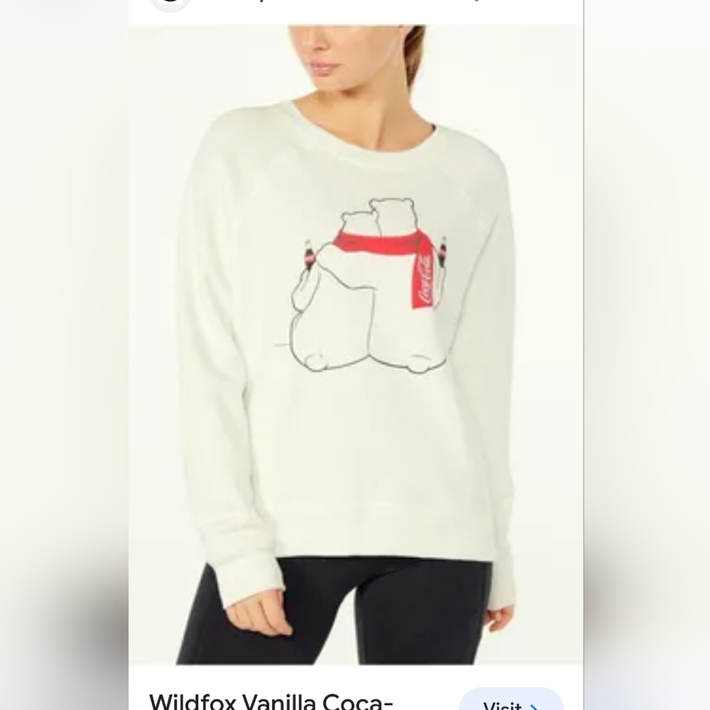 Wildfox Coca-Cola Bear Sweatshirt L